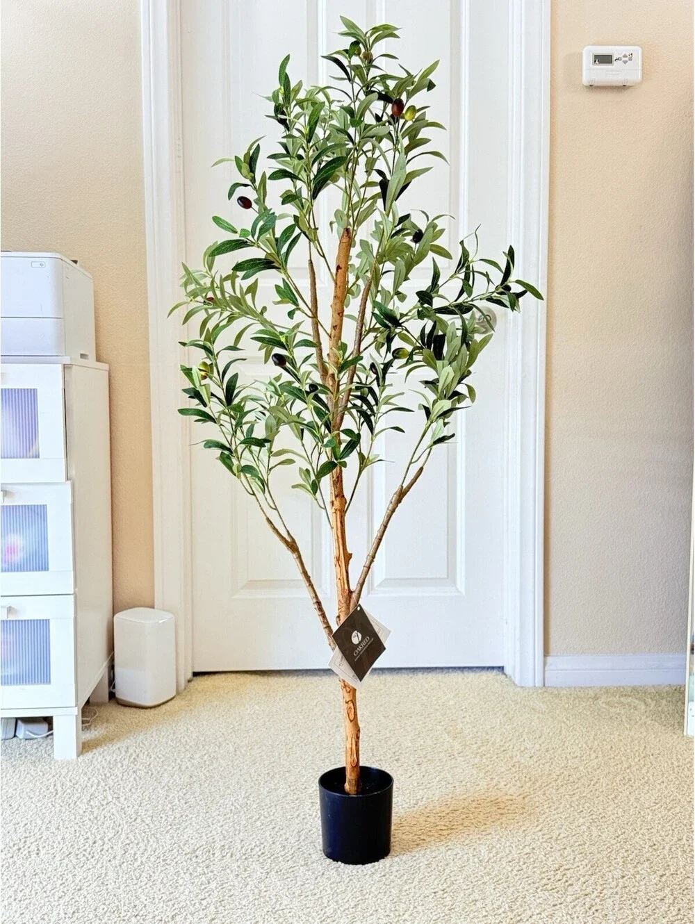 OAKRED 4FT Artificial Olive Tree Faux Potted Plant Indoor Decor W Box